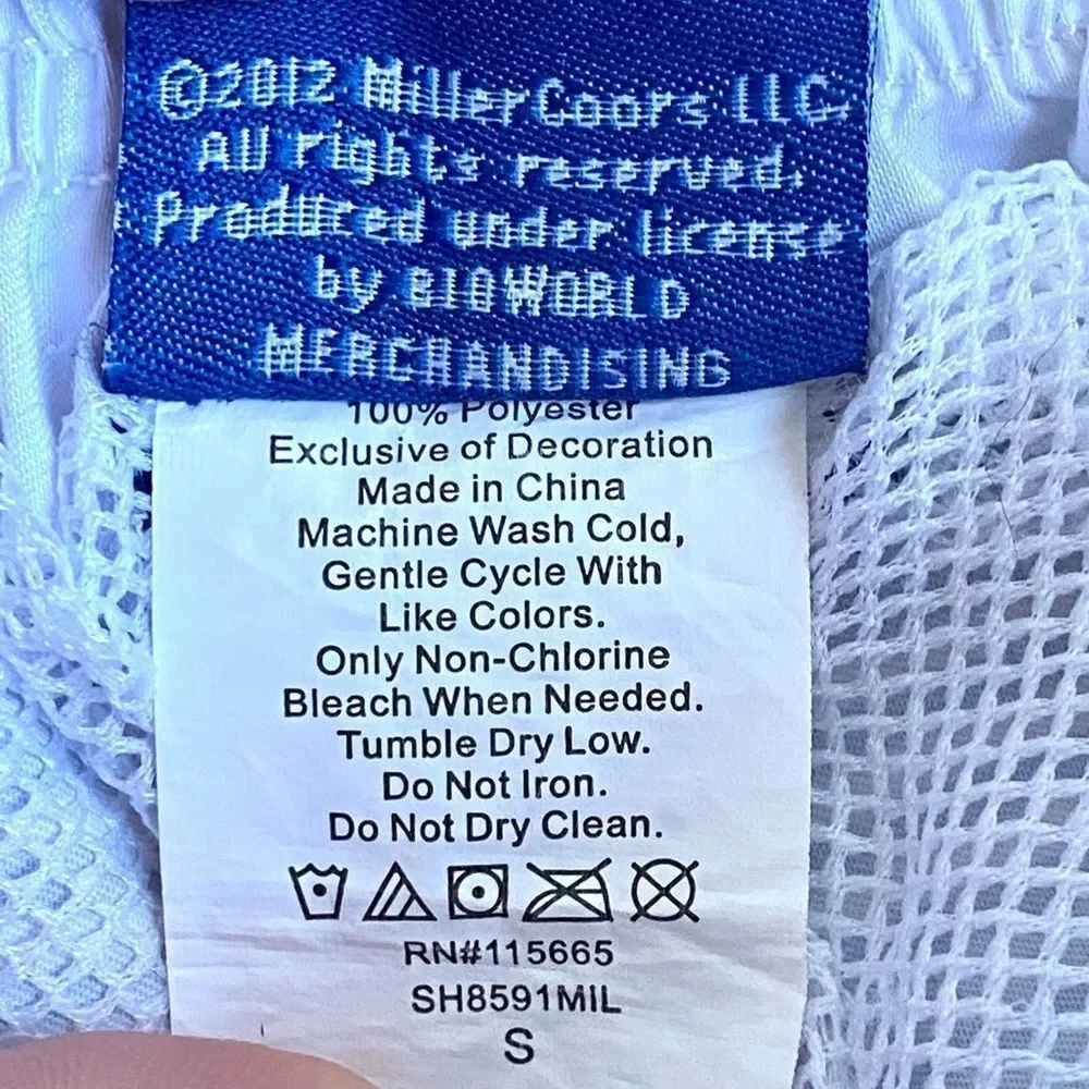 Miller Lite Official Licensed Product Men’s Blue Board Shorts Swim Trunks Size S